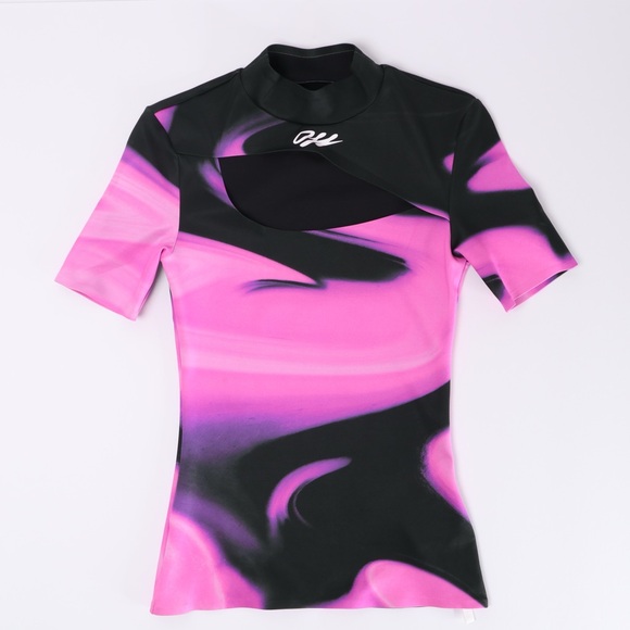 OFF WHITE | Liquid Melt Cutout Tee 'Pink' | Size XS - Picture 3 of 8